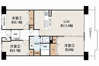 スクエアかいづか1番館 1405